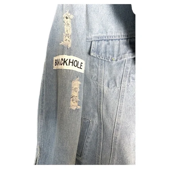 Sold - KAWAII NATION BTS K-POP Where Is My Mind Patch Distressed Denim Jacket - Picture 12 of 13